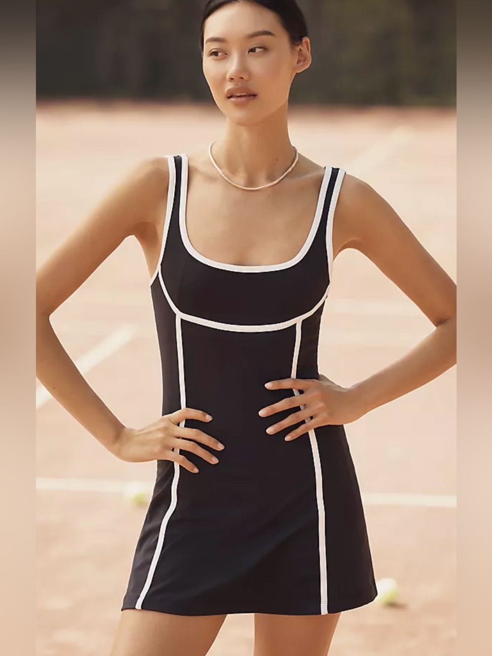 Daily Practice Piped Mini Dress